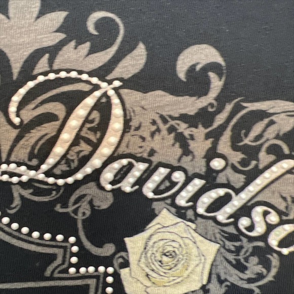 Harley Davidson Custom Cropped Chicago Black T-Shirt Large - Picture 5 of 7